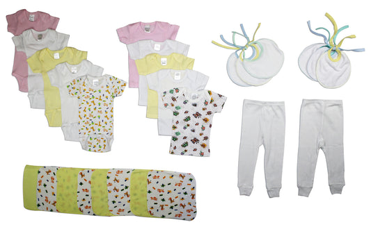Baby Girls' 26-Piece Layette Set – Soft Cotton Baby Shower Gift