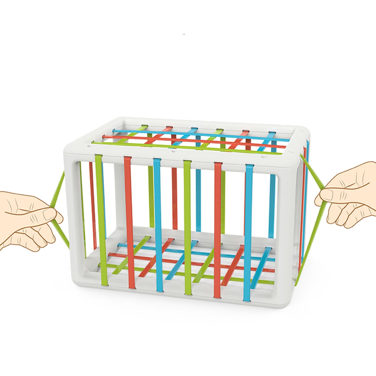 Montessori Baby Shape Sorter Toy – Fine Motor Skill Building Blocks with Cage & Soft Balls for Toddlers | Early Education Grip Training Toy Ages 6M+