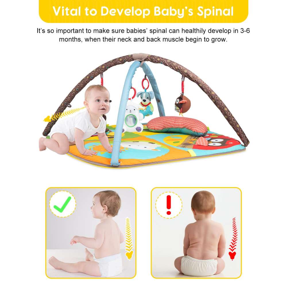 Baby Play Mat - Zoo Theme Activity Gym (0-6 Months)