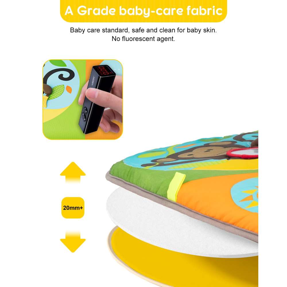 Baby Play Mat - Zoo Theme Activity Gym (0-6 Months)