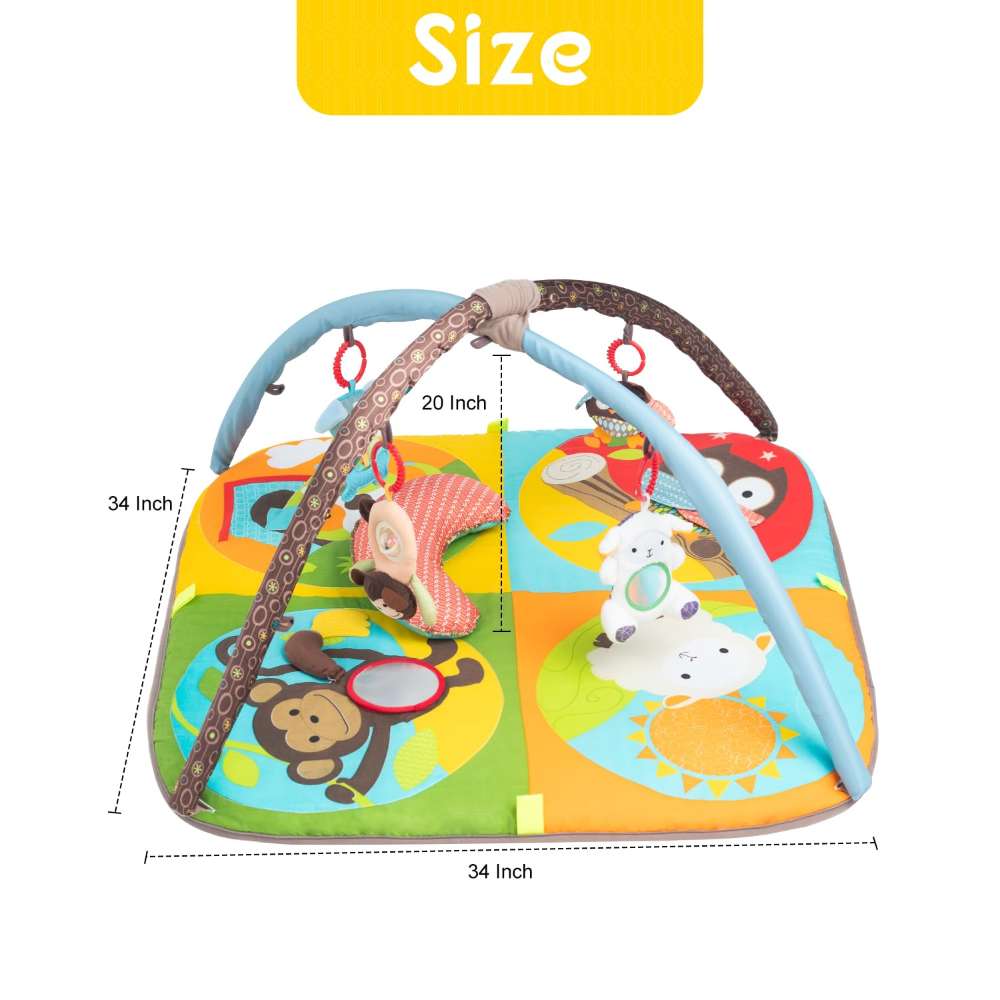 Baby Play Mat - Zoo Theme Activity Gym (0-6 Months)