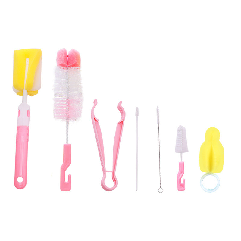 Baby Bottle Brush Cleaning Set – Soft Bristle Newborn Bottle Cleaner with Nipple & Straw Brush for Infant Feeding Bottles | BPA-Free