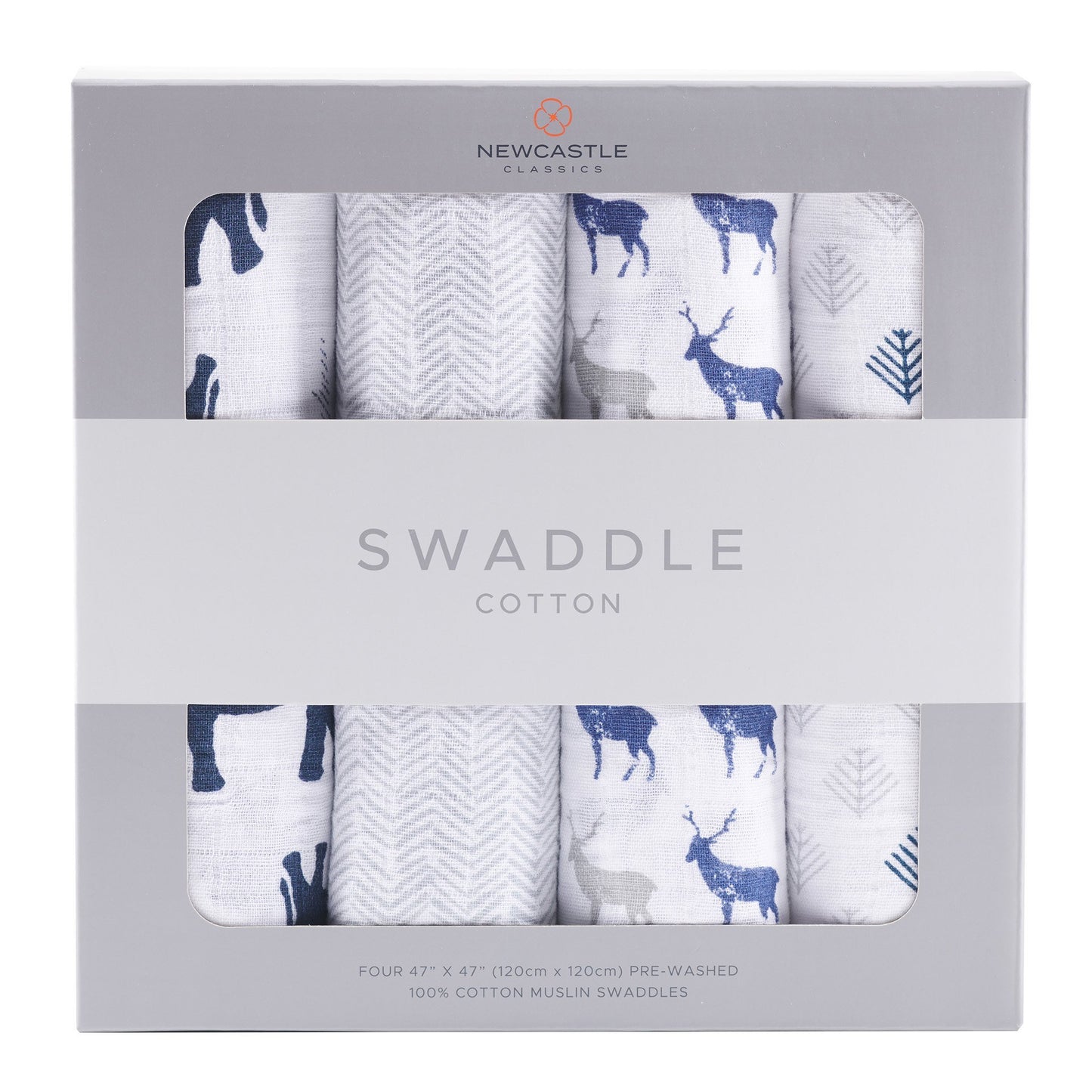Baby Muslin Swaddle Blankets 4-Pack – Soft Cotton In the Wild Print