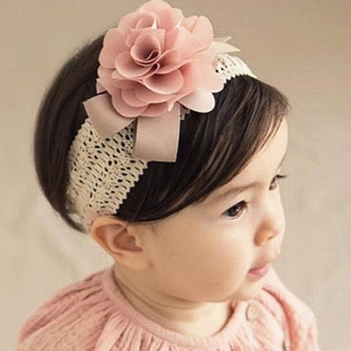 Baby Flower Headband Set – Soft Elastic Hair Accessories for Newborns & Toddlers | 3 Colors