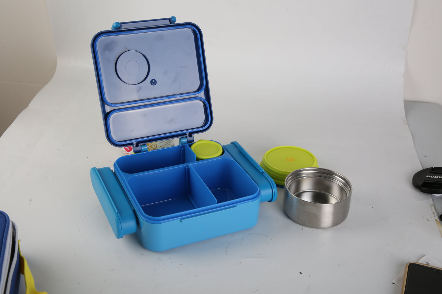 Kids Thermal Lunch Box with Insulated Bag | 2 Compartments, Spoon & Fork Included, Spill-Resistant