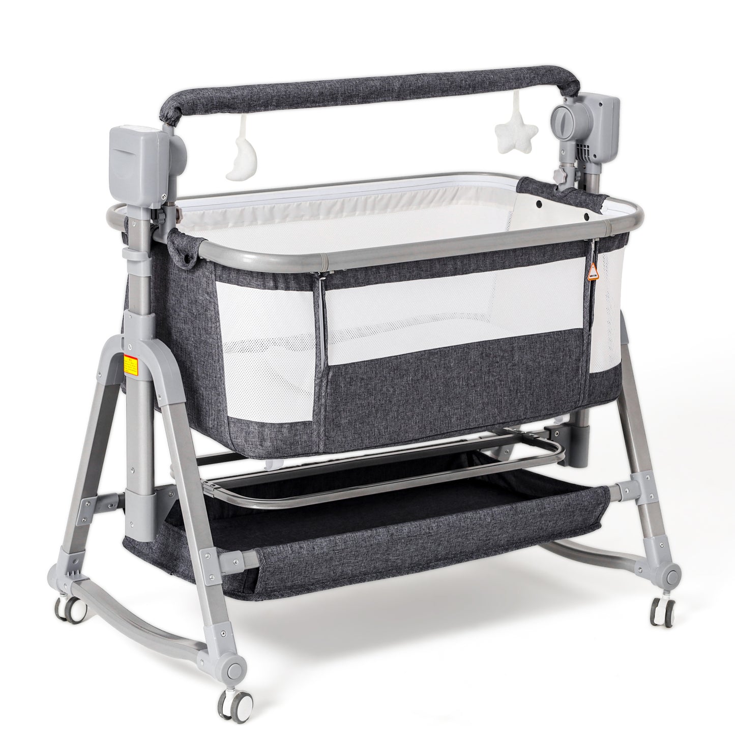 Baby Electric Rocking Chair – Multi-functional Bassinet with Auto Shaker, Bedside Sleeper & Storage