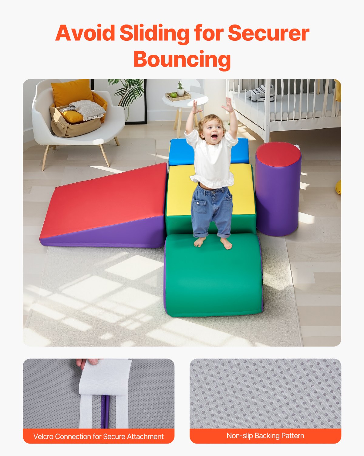 Kids Foam Climbing Blocks Set – 5 Piece Indoor Climbing Toys for Toddlers & Preschoolers | Safe Soft Play Set