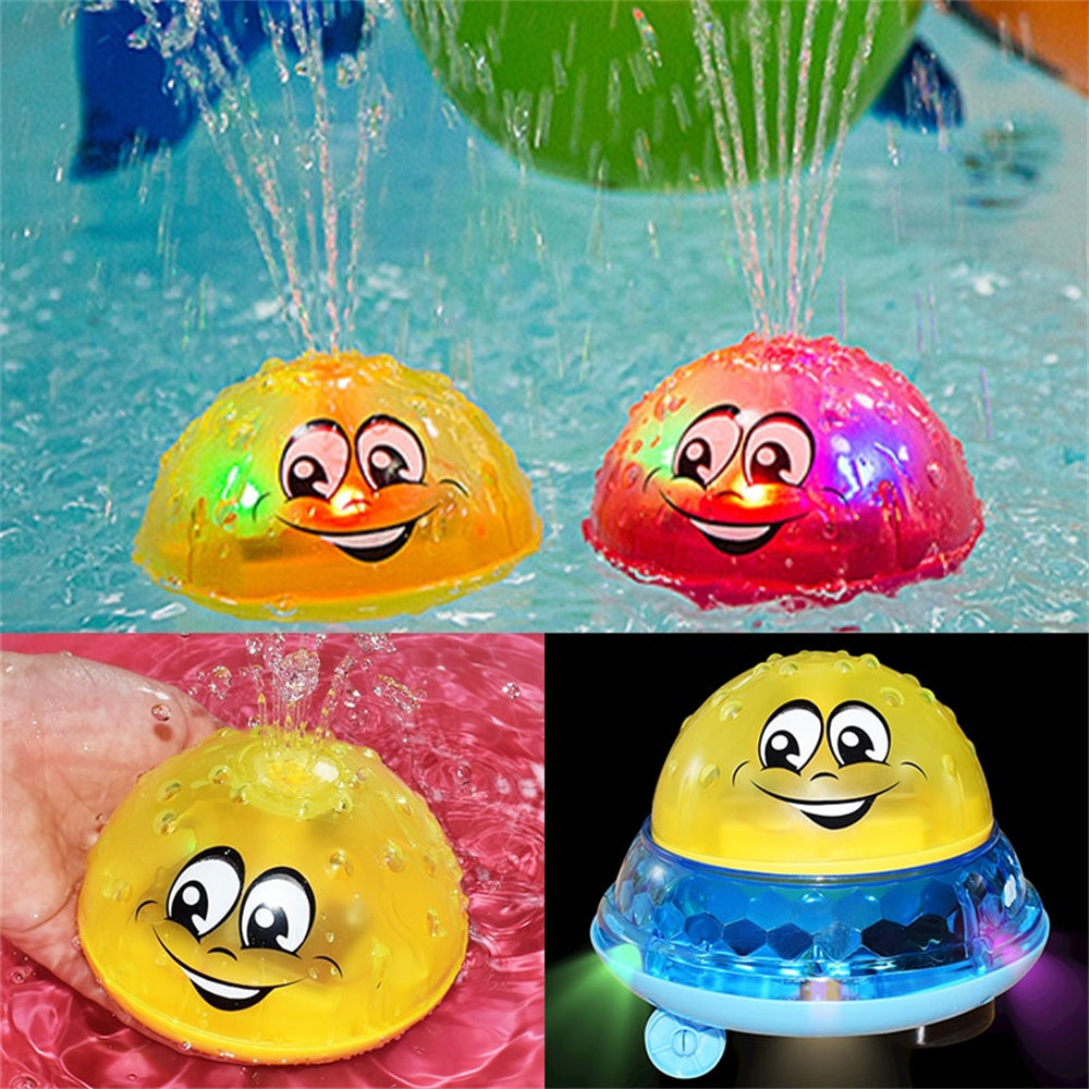 Spray Water Light-Up Rotating Pool Toy – Sprinkler Bath & Outdoor Water Play Toy for Toddlers & Kids | Fun Swimming Party Toy, 7 Colors